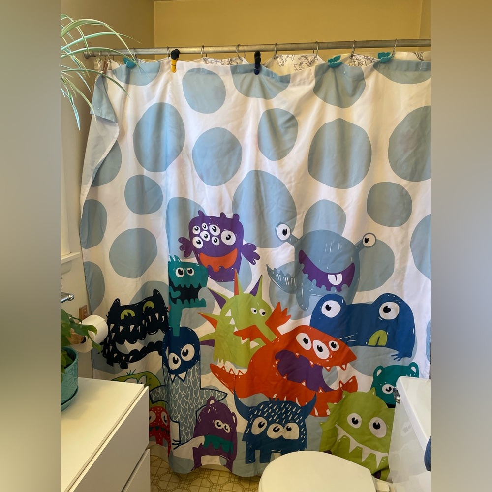 Cute Monster Shower Curtain